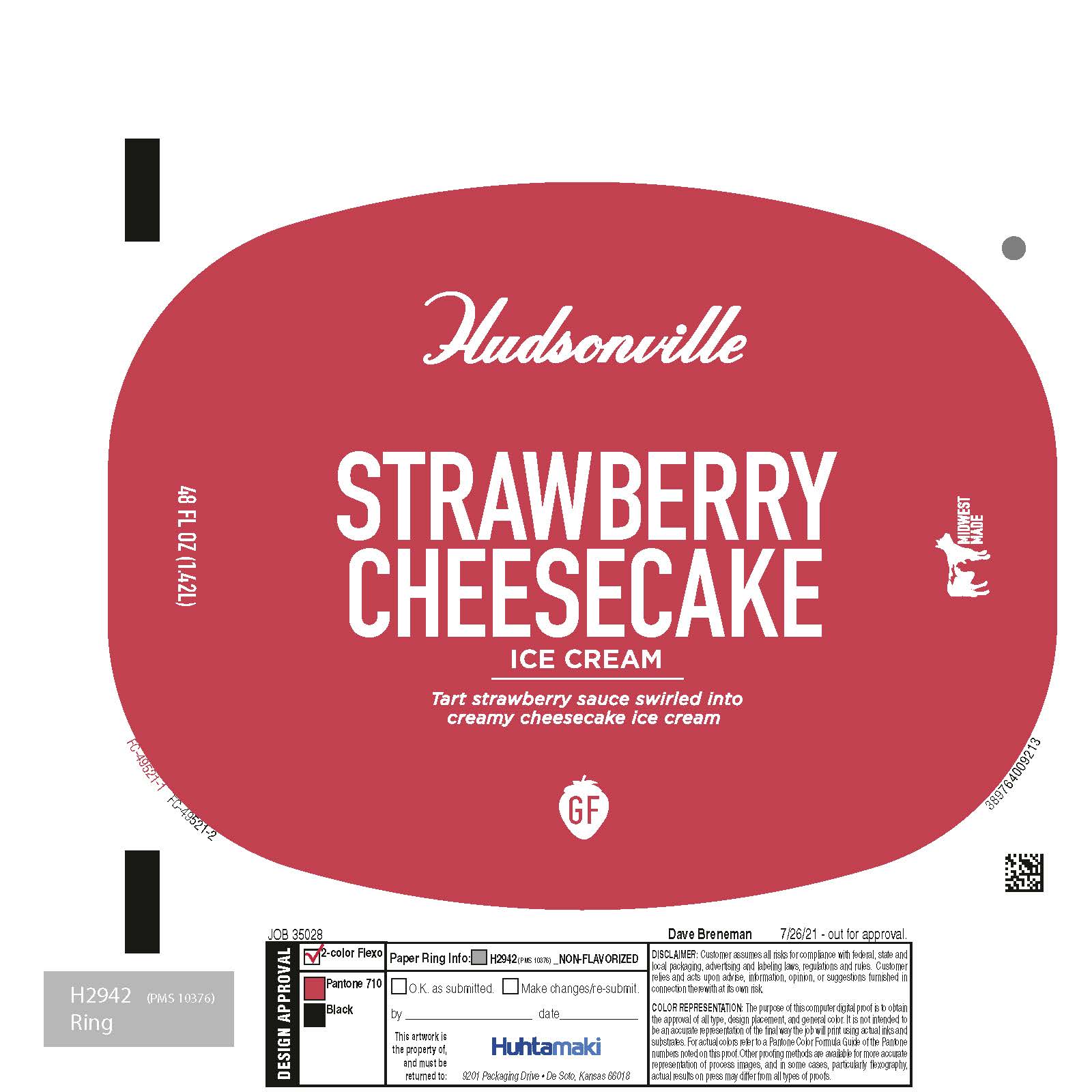 HIC Strawberry Cheesecake 48oz LID V2 - Packaging – Food Contact ...