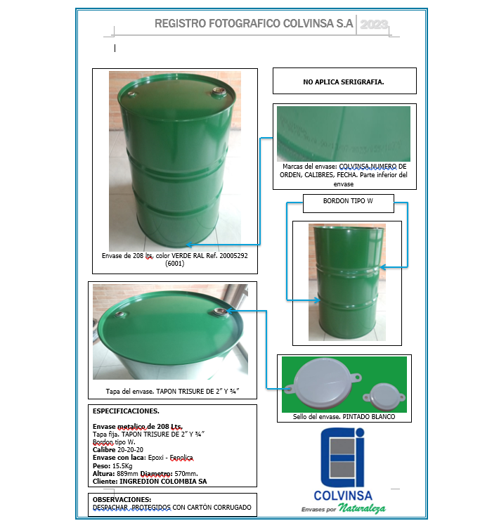 TAMBOR METALICO GLUC.2 BOCAS product image