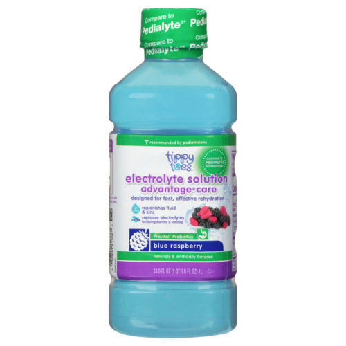 Tippy Toes Electrolyte Solution Advantage Care Blue Raspberry 33.8 FL OZ product image