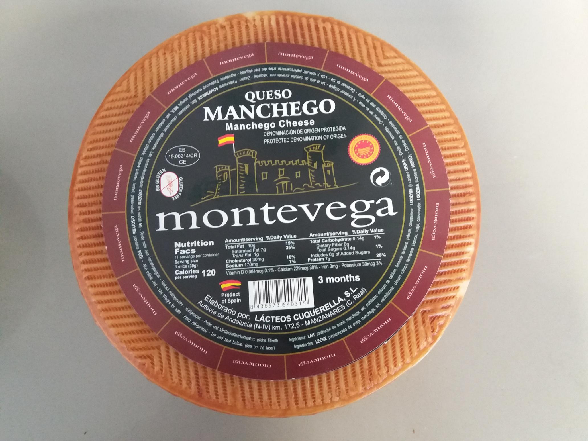 MANCHEGO D.O.P 3 MONTHS MONTEVEGA product image