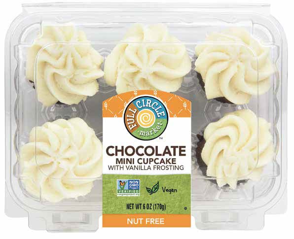 MINI CUPCAKES CHOC W VANILLA FRSTNG 6CT - FULL CIRCLE MARKET product image