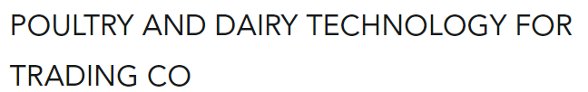 POULTRY AND DAIRY TECHNOLOGY logo