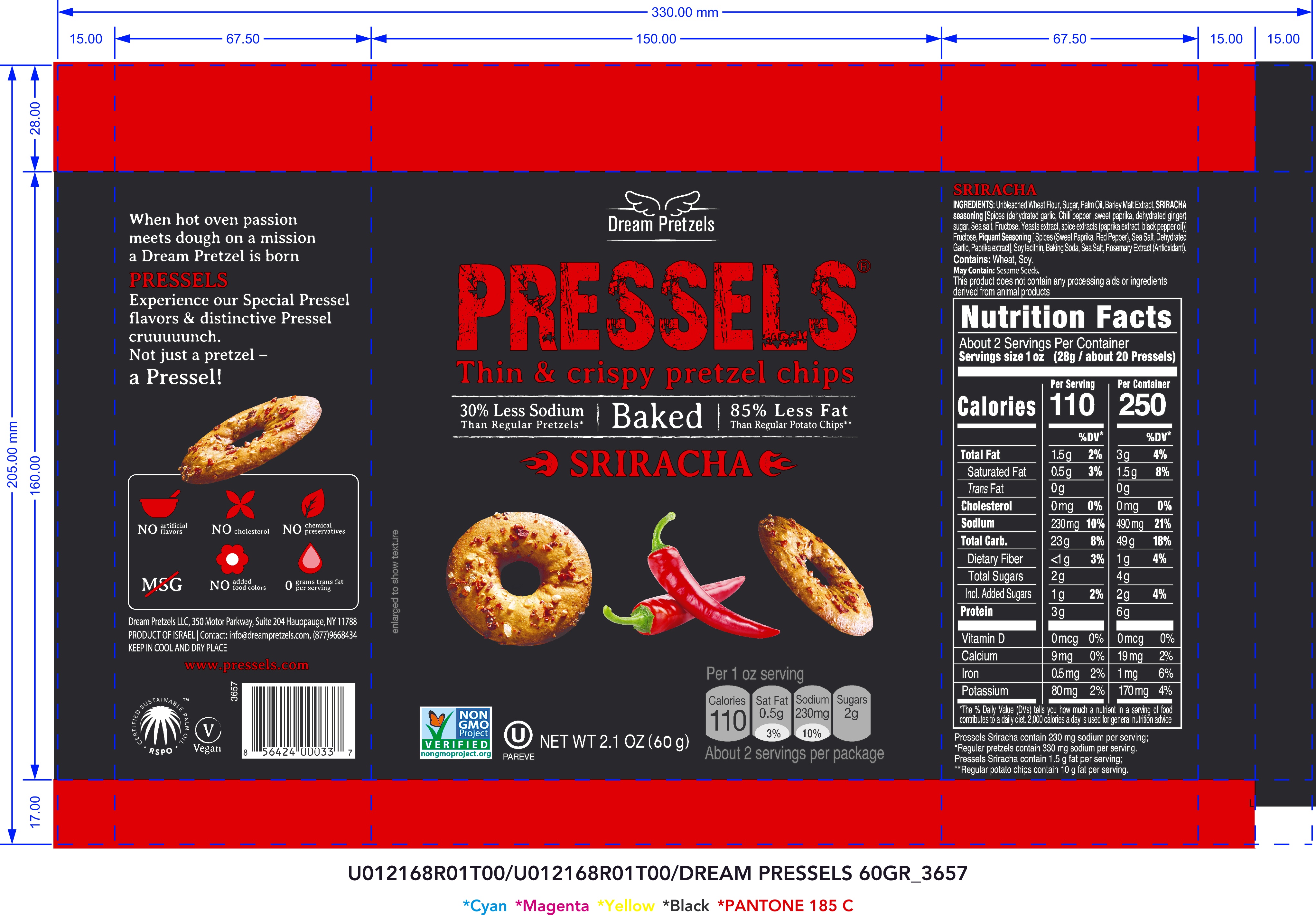 PRESSELS, SRIRACHA DRM PRTZL product image