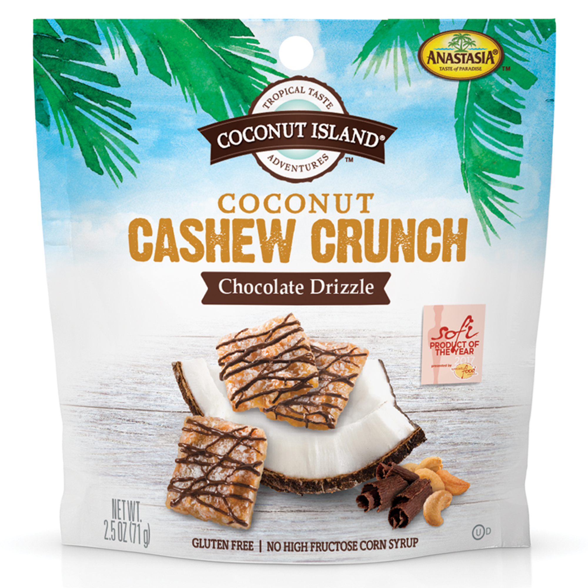 2.5 oz. Coconut Cashew Crunch, Chocolate Drizzle product image