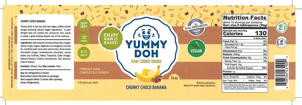 Chunky Choco Banana cookie dough 14 oz. x 6 product image