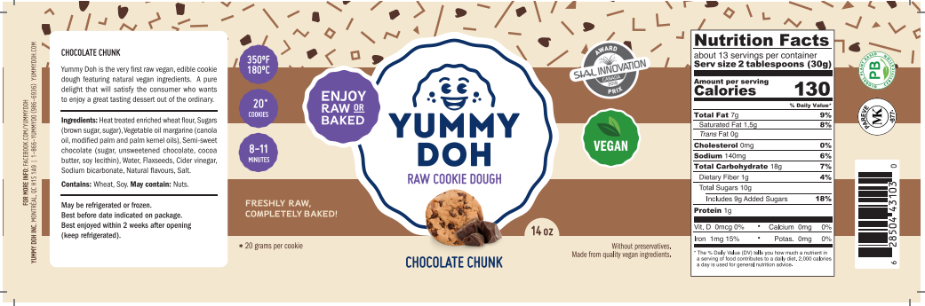 Chocolate chunk cookie dough 14oz x 6 product image