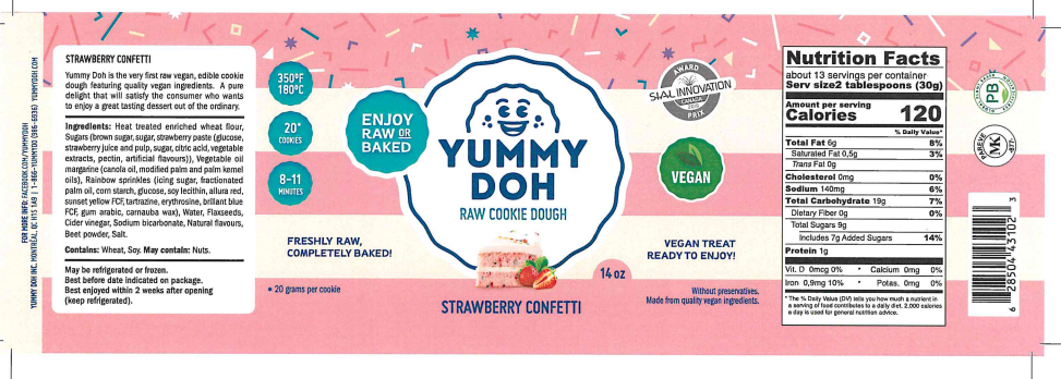 Strawberry Confetti cookie dough 14 oz. x 6 product image