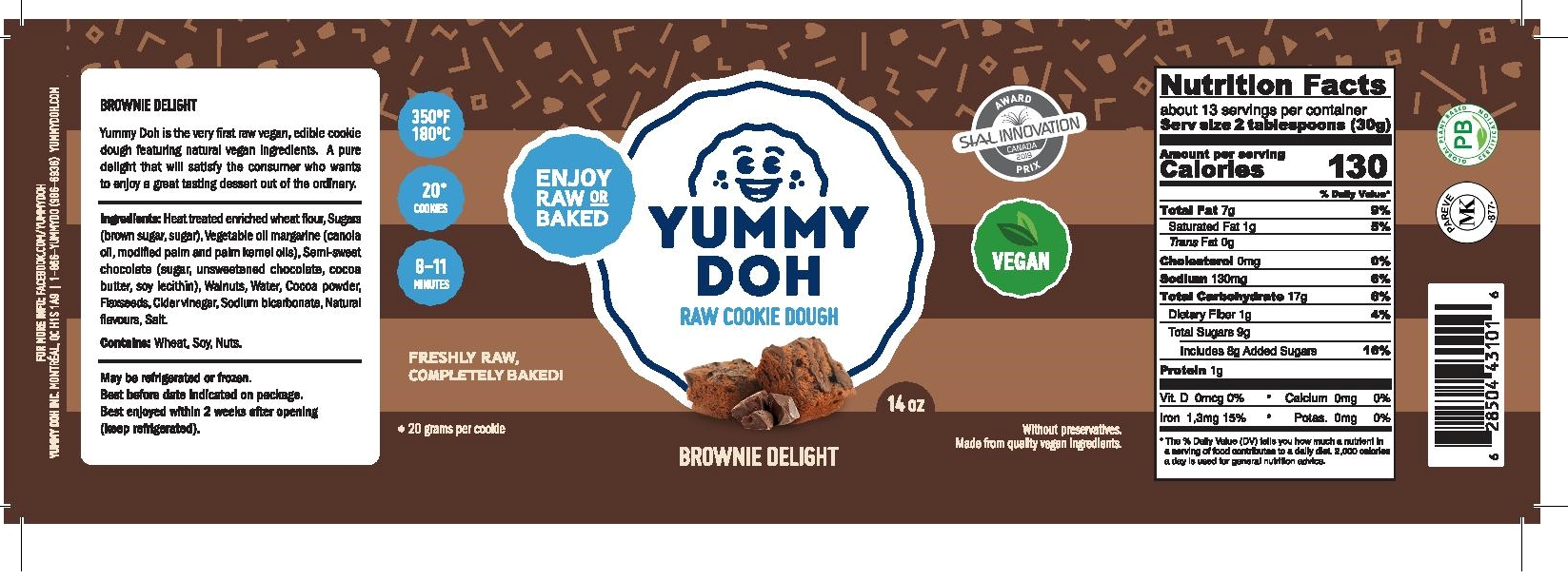 Brownie Delight cookie dough 14 oz. x 6 product image