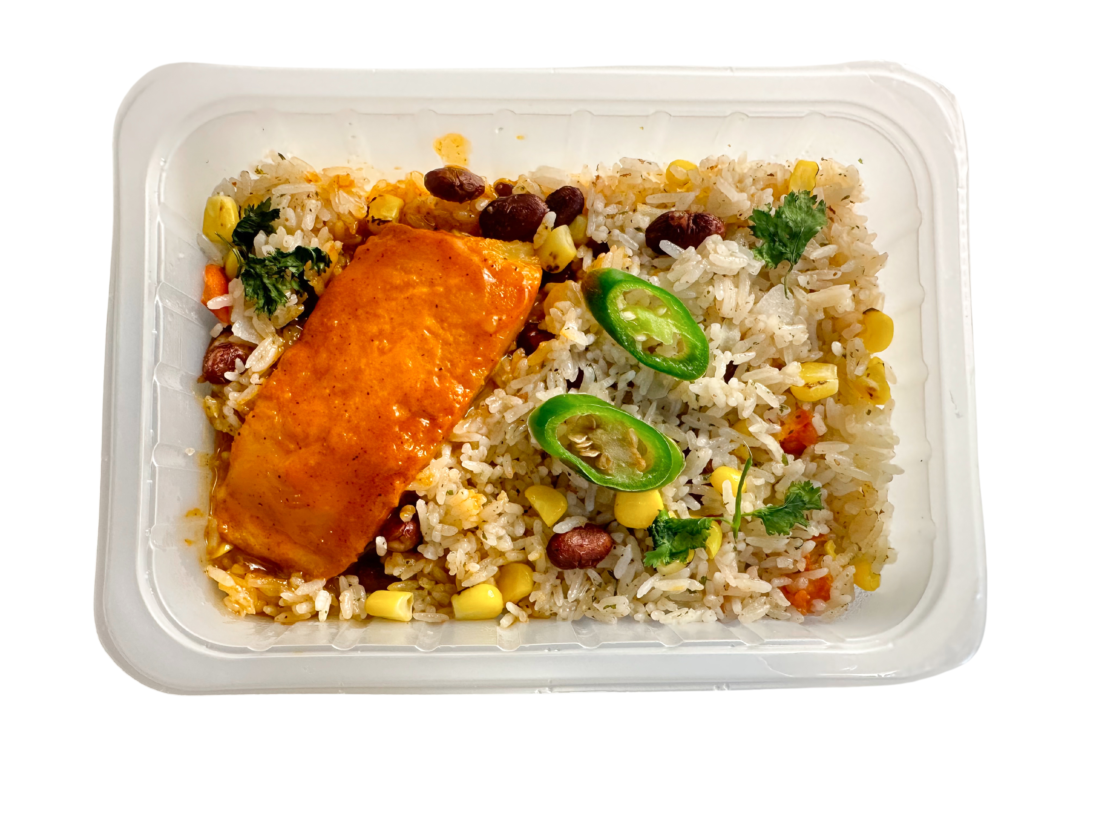 Blackened Salmon with Fettucine Alfredo & Broccoli Florets -  Frozen Ready Meal product image