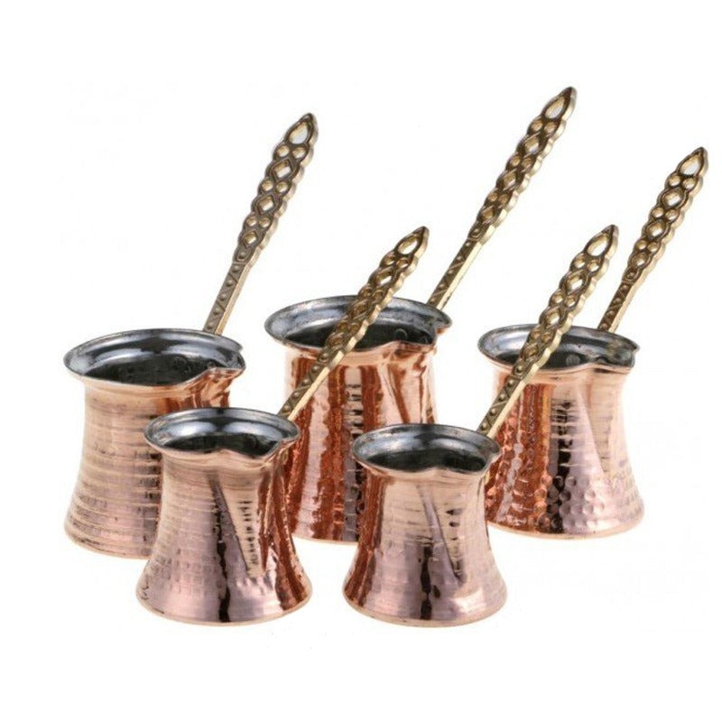 COPPER SET - HAKAN COPPER COFFEE POT SET 5 Pcs Set (No 1-2-3-4-5) product image