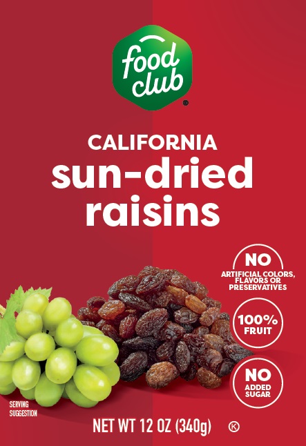 Food Club® California Sun-Dried Raisins 12oz Box - Case of 24 product image