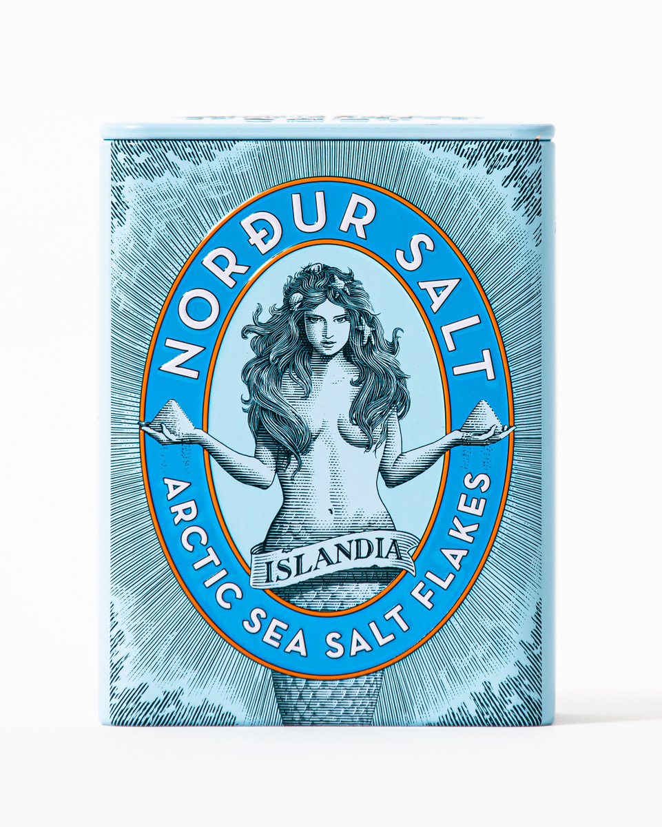 NORDUR SALT ARTIC SEA SALT FLAKES PLAIN FLAVOR TIN PACKAGING 8.8 oz product image