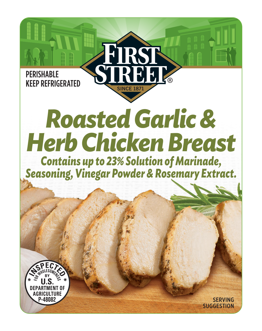 First Street Roasted Garlic & Herb Chicken Breast product image