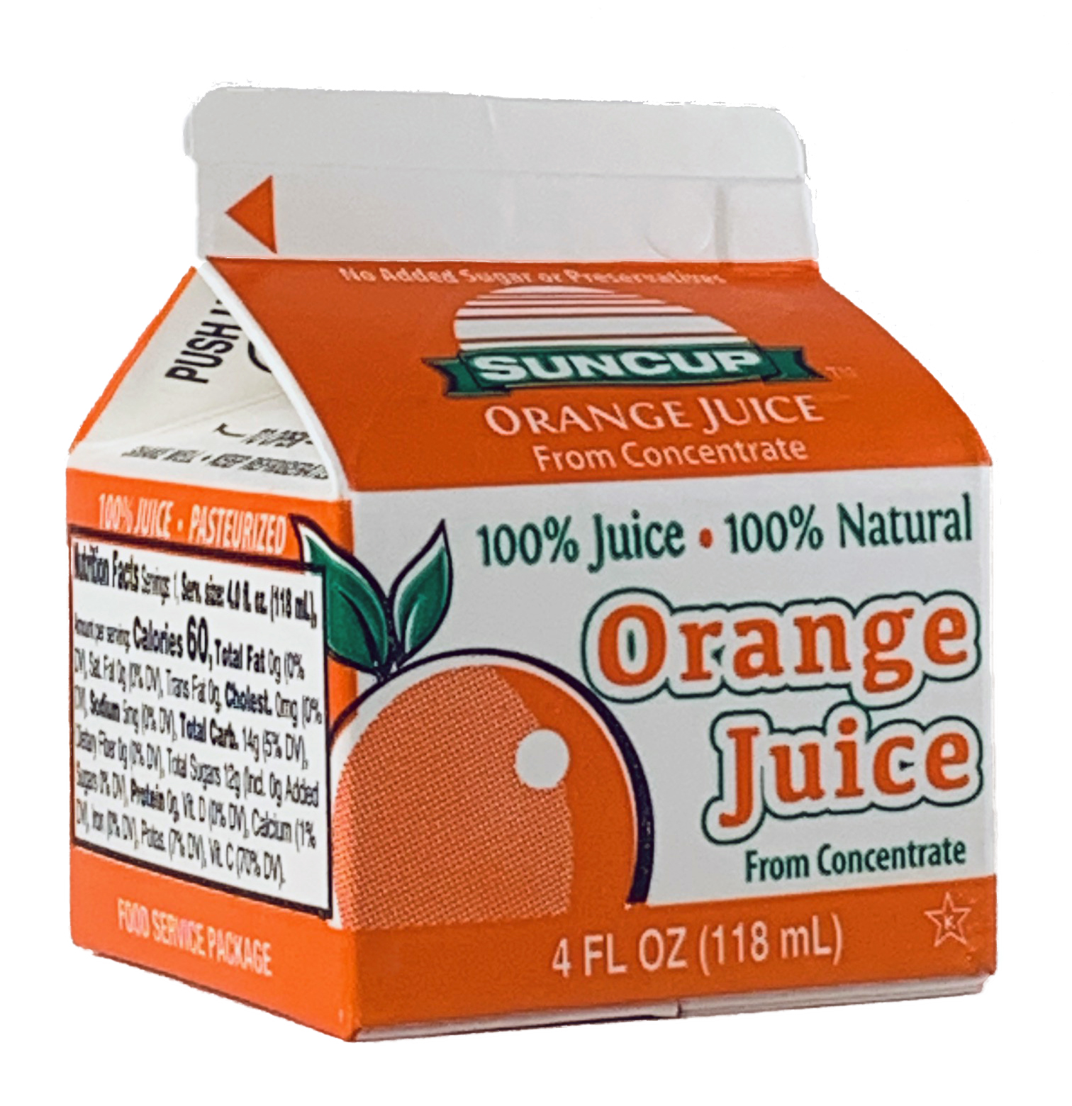school orange juice carton
