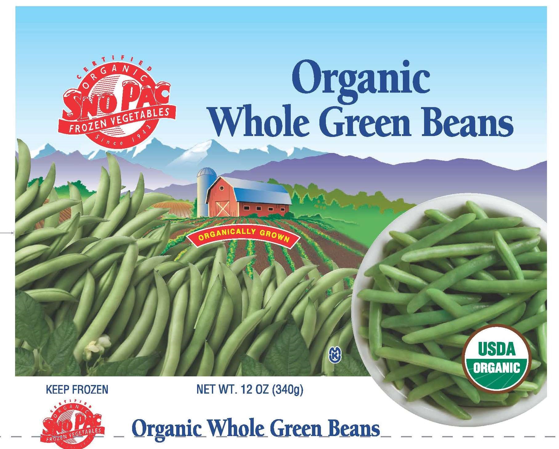 Organic Whole Green Beans - 12/12 oz product image
