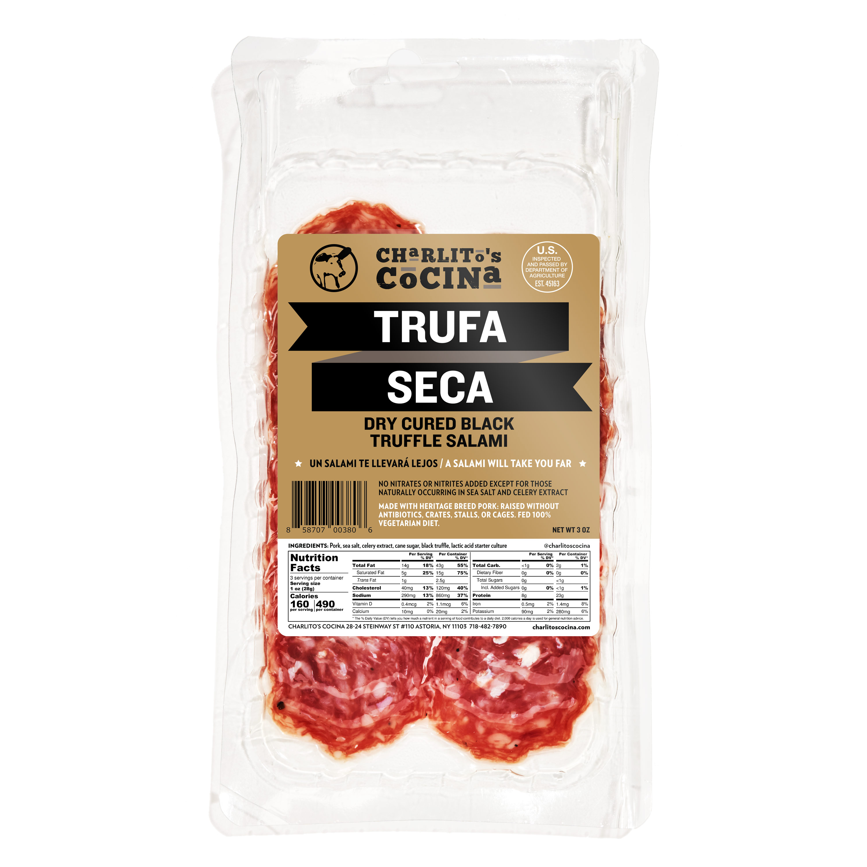 Charlito's Cocina Trufa Seca Sliced 3oz product image