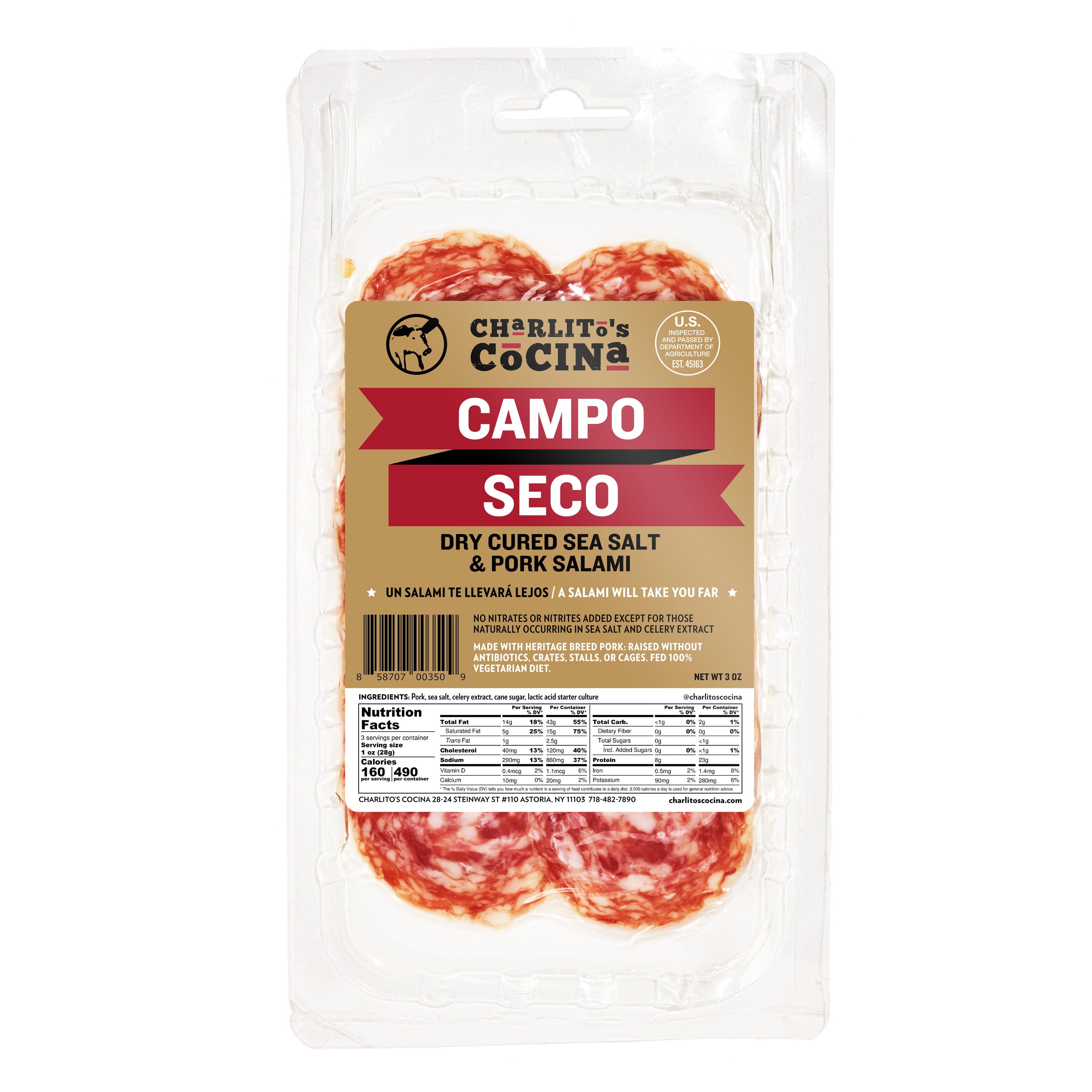 Campo Seco- Dry Cured Country Style Salami Presliced product image