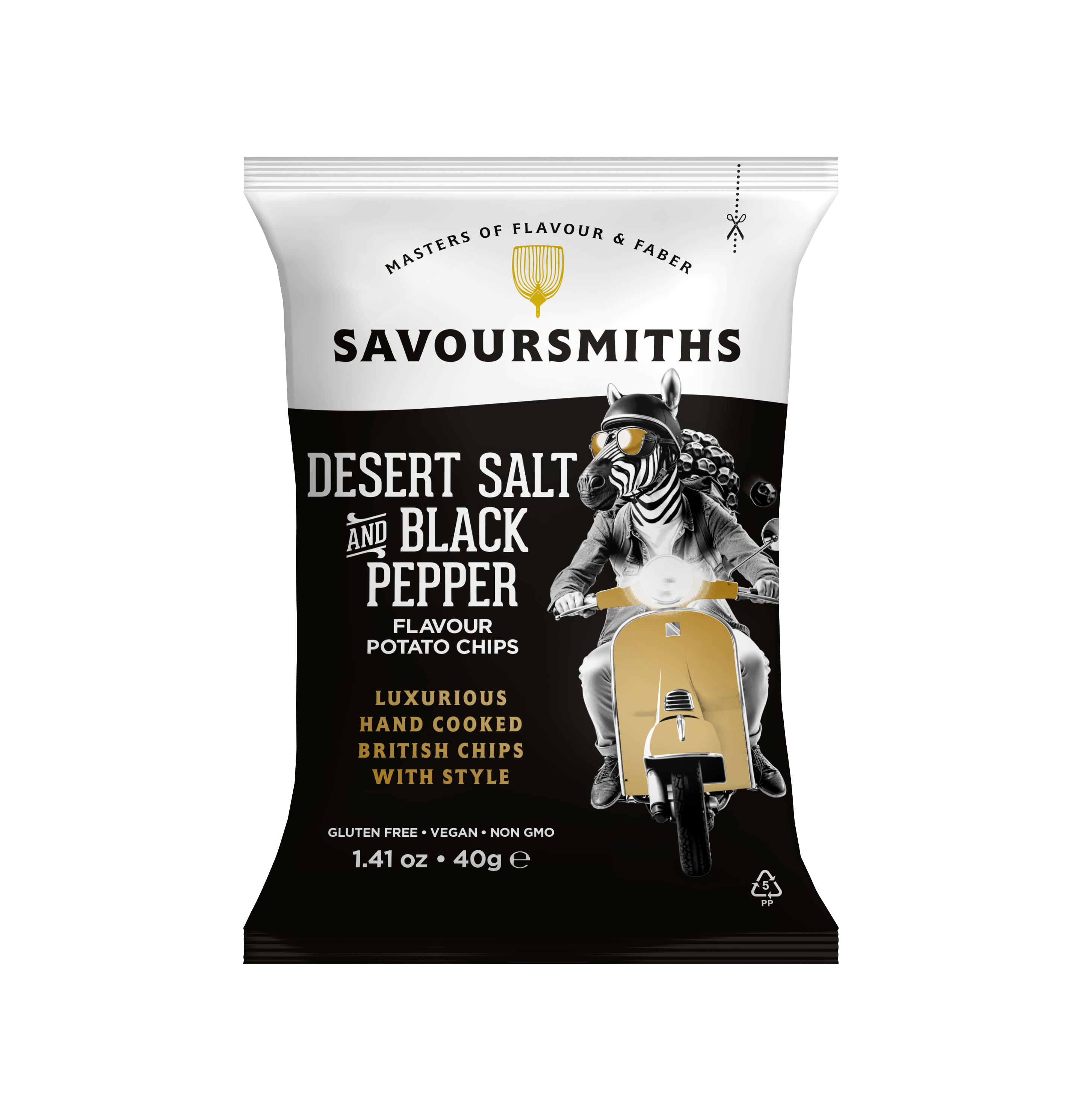 Savoursmiths Desert Salt and Black Pepper Flavour Potato Chips 1.41 oz product image