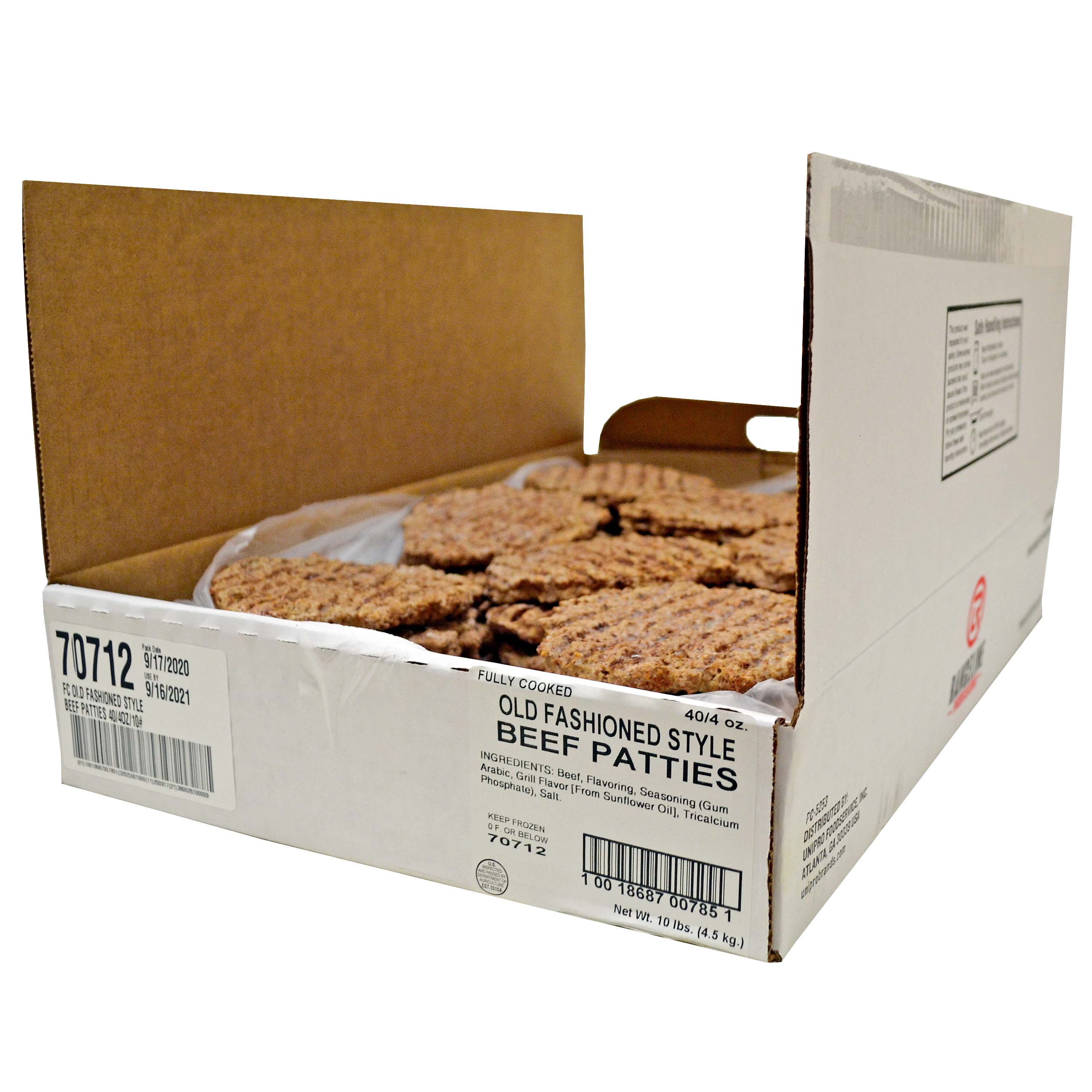 BEEF FLAME BROILED BURGER FC 4OZ product image