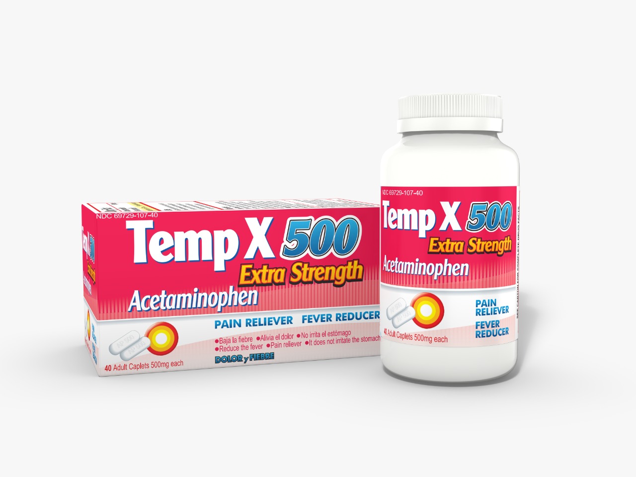 Temp X 500 Extra Strength w/40 Caplets product image