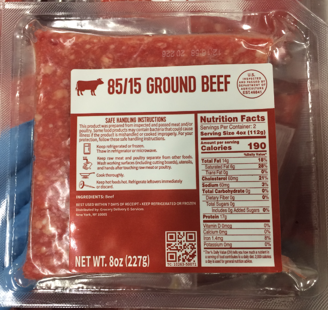 EP, Beef, Ground - 8 Ounce (oz) product image