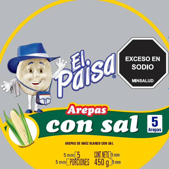 BOLSA AREPA TRAD C/S 5P 450G EL PAISA product image