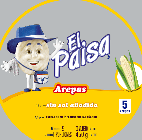 BOLSA AREPA TRAD S/S 5P 450G EL PAISA product image