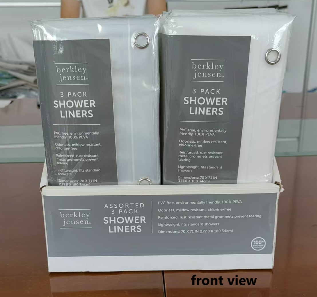 BJ SHOWER CURTAIN/LINER 3PK product image