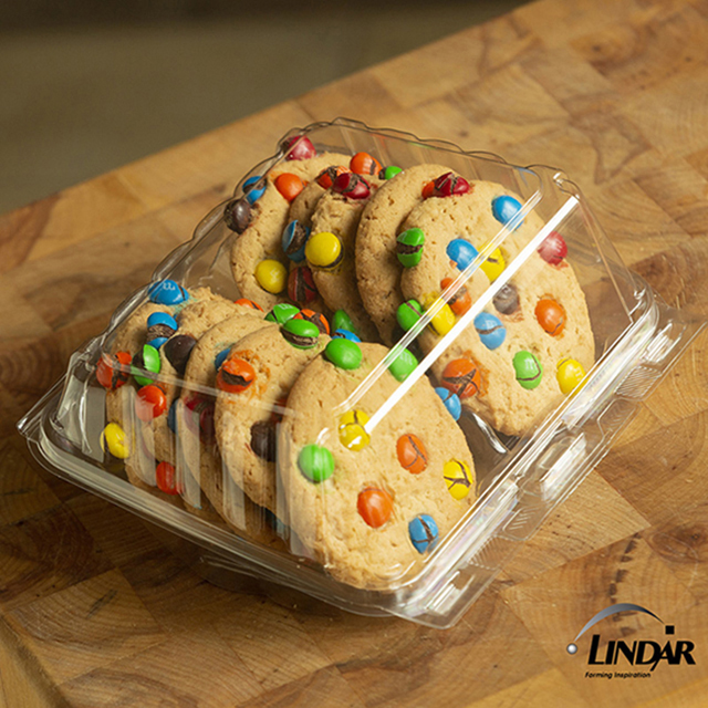 01327 RPET SIMPLY SECURE 14 OUNCE 12 CT COOKIE CLEAR HINGED CONTAINER (01308) product image