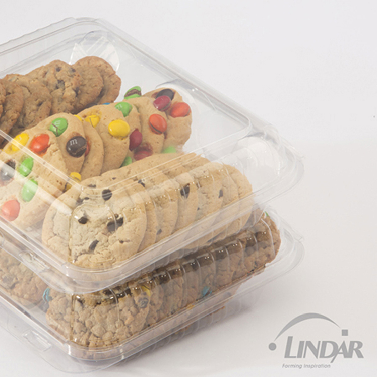 0109 PLA 24 CT TRIPLE ROW COOKIE HINGED CONTAINER product image