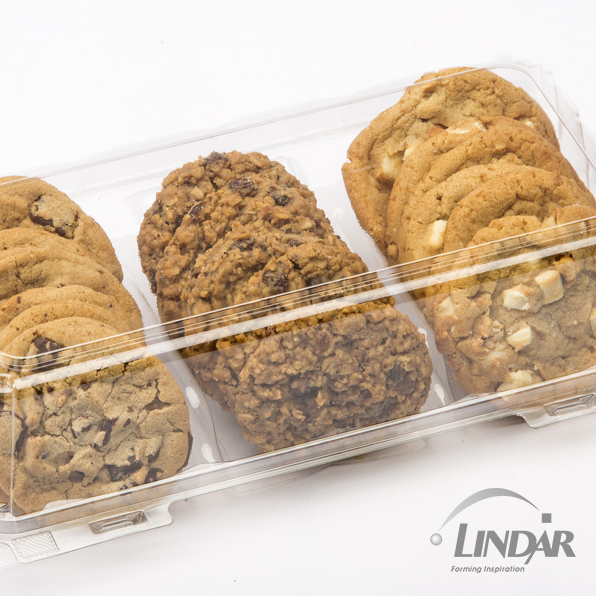 01307 RPET 18 CT COOKIE HINGED CONTAINER product image