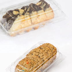 0094 ABAPET SINGLE ROW SLICE/COOKIE HINGED CONTAINER BLACK/CLEAR product image