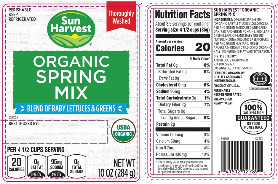 Sun Harvest Organic Spring Mix 10oz product image