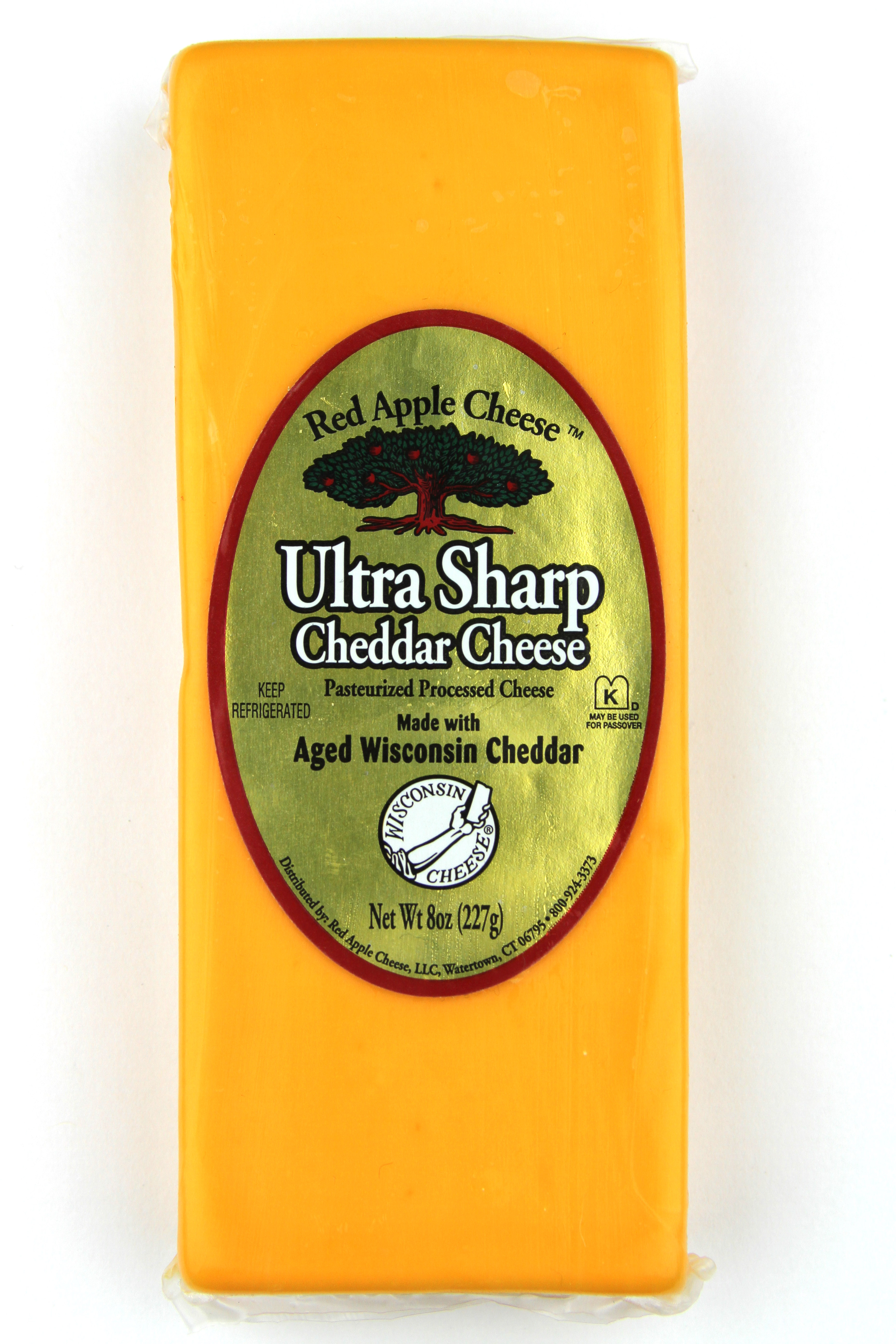 Red Apple Cheese Ultra Sharp Yellow Cheddar Processed 12x8oz bars product image