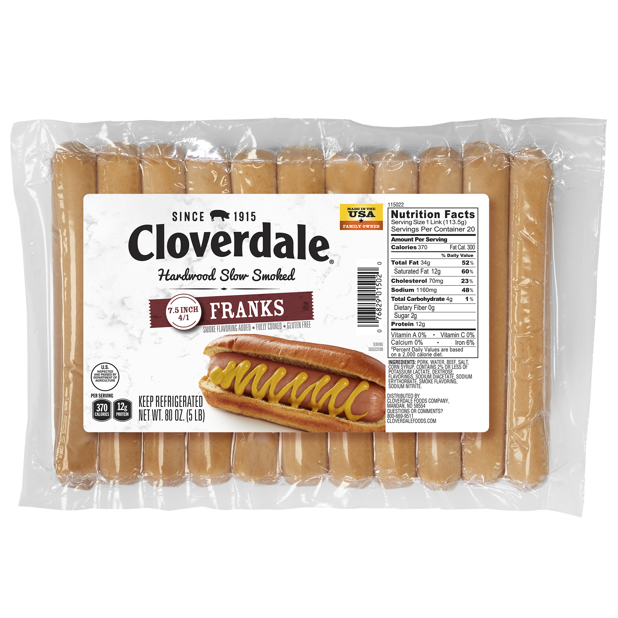 Franks, PWB, 4/1 7.5" product image