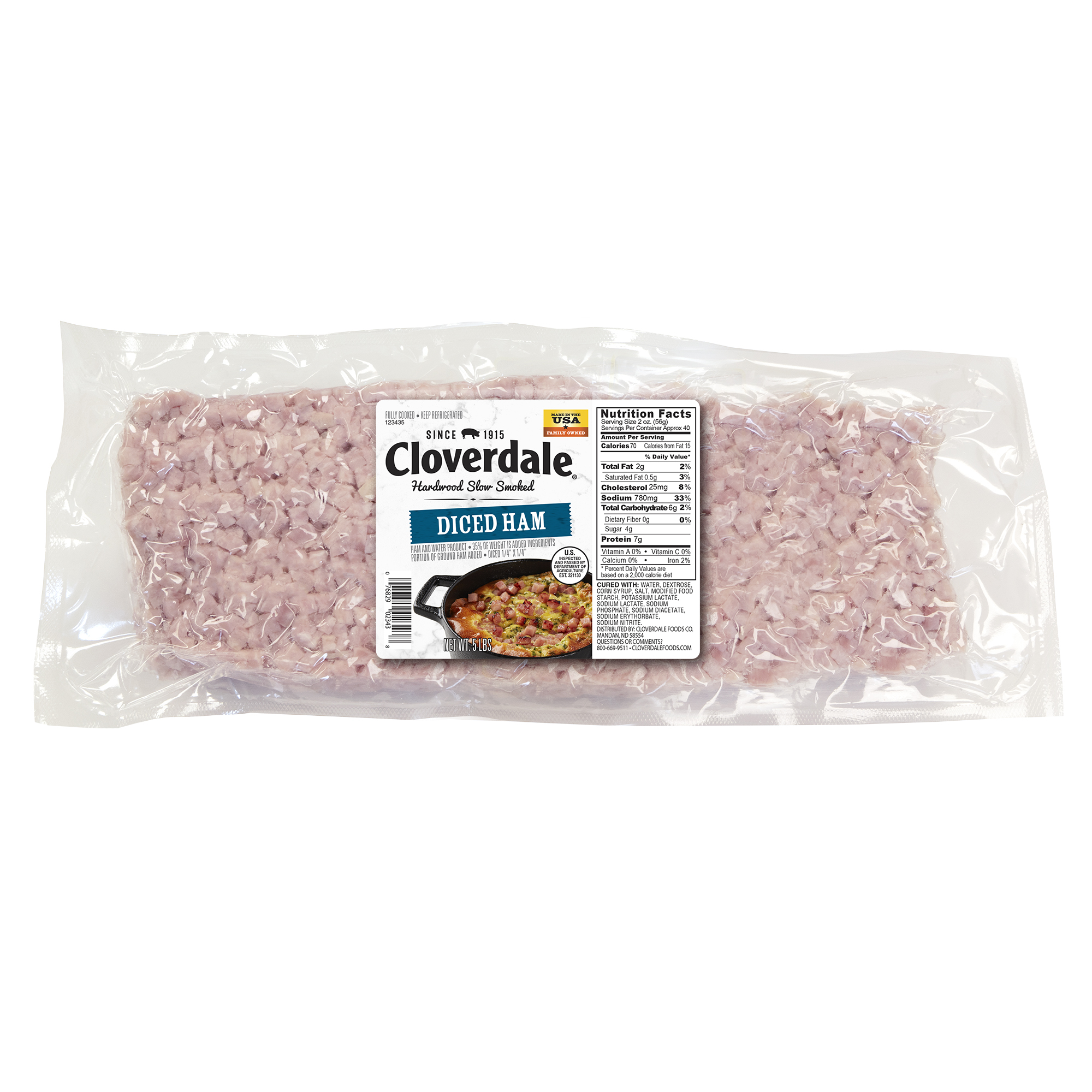 Ham, Ham & Water, Diced, 1/4 in product image