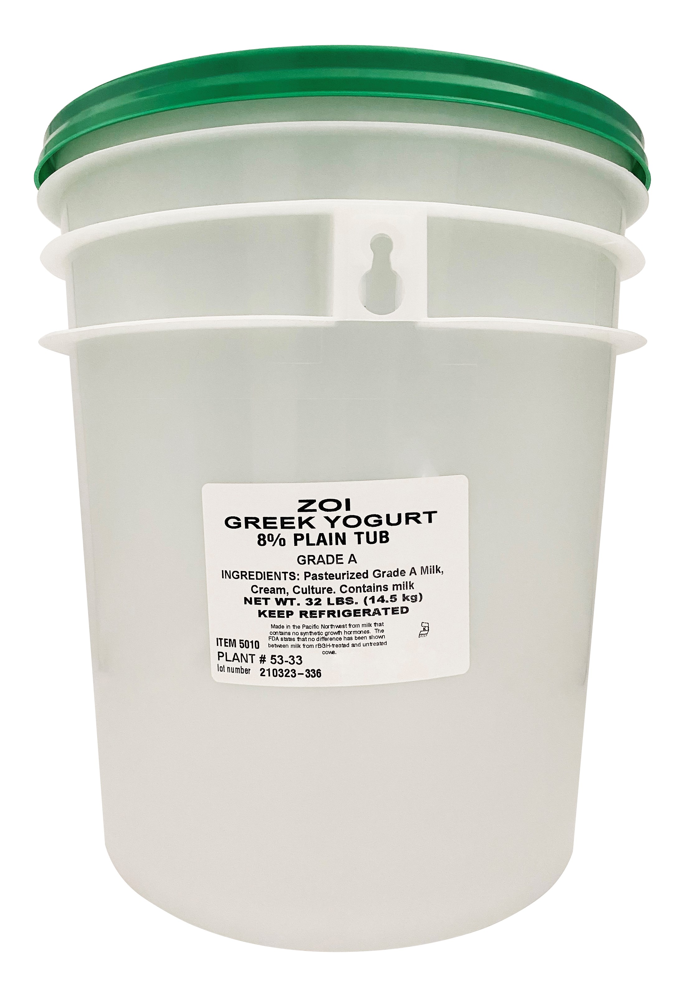 ZOI Plain Greek Yogurt 32lb product image