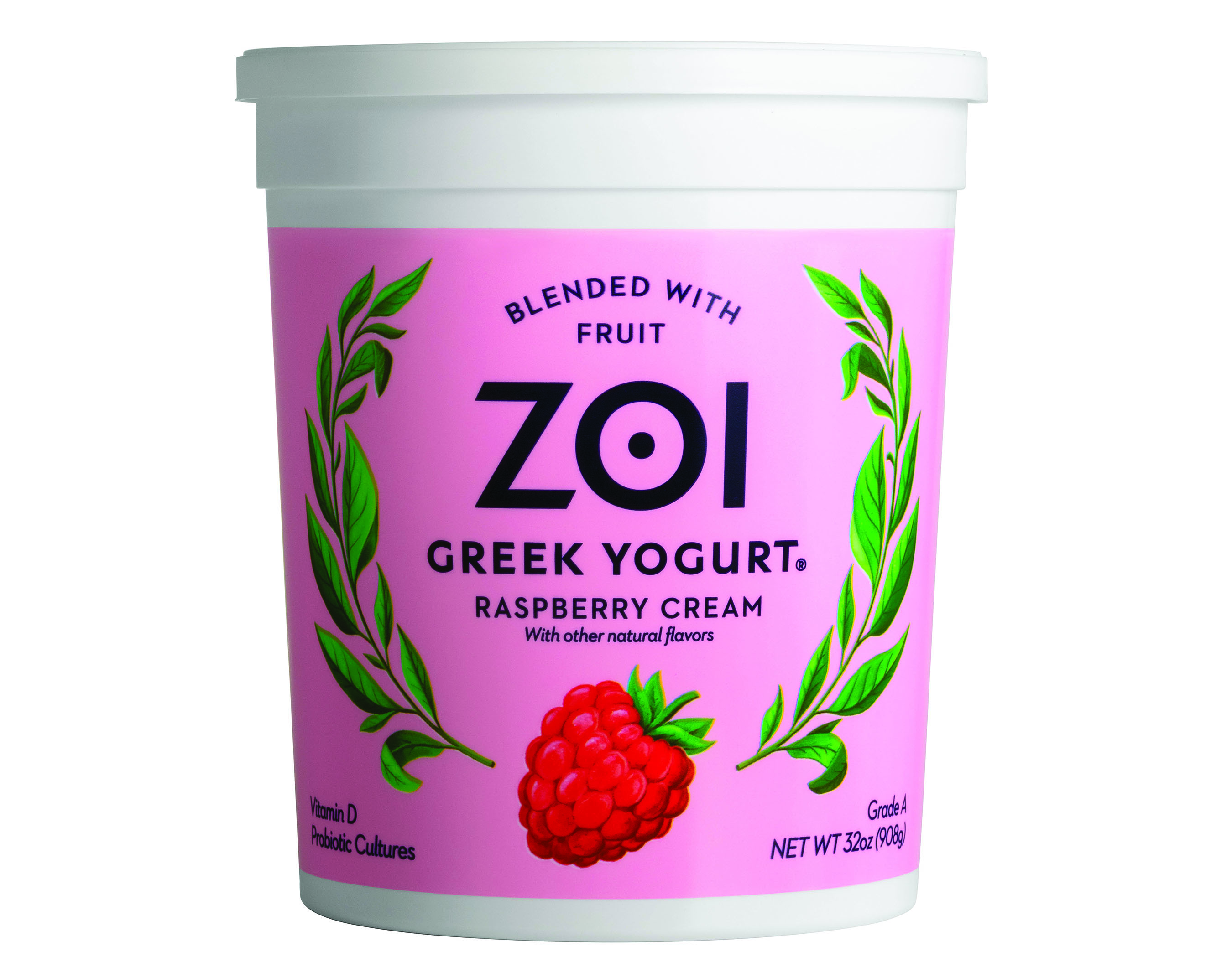 Zoi Greek Raspberry Cream Yogurt 32oz product image