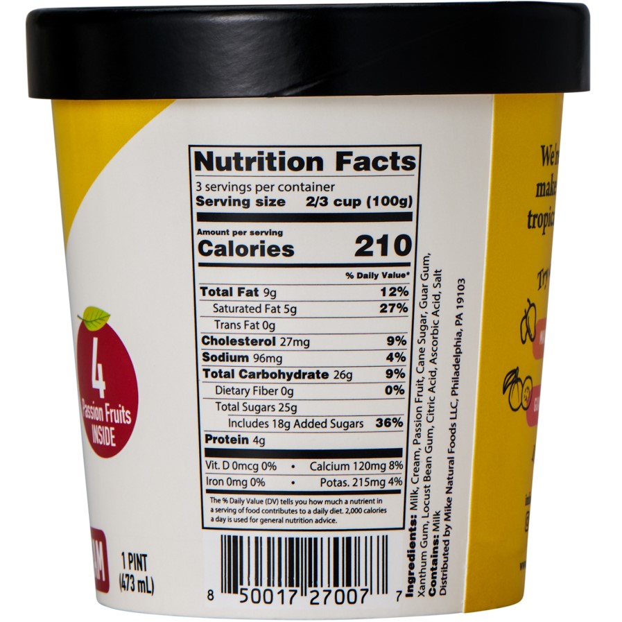 Frutero Passion Fruit Ice Cream product image