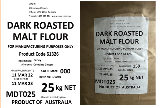 DARK ROASTED MALT FLOUR (EXPORT) 25KG product image