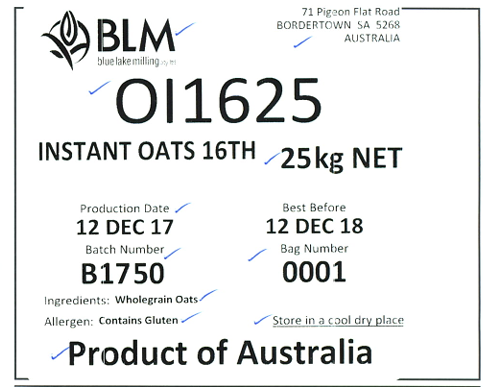 OAT FLAKES INSTANT 1-3MM 25KG product image