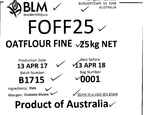OATS FINE OAT FLOUR 25KG product image