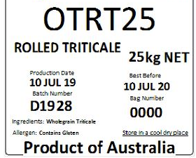 ROLLED TRITICALE 25KG product image