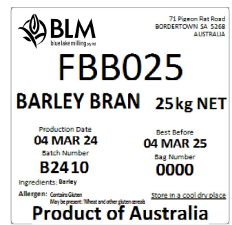 BRAN BARLEY 25KG product image