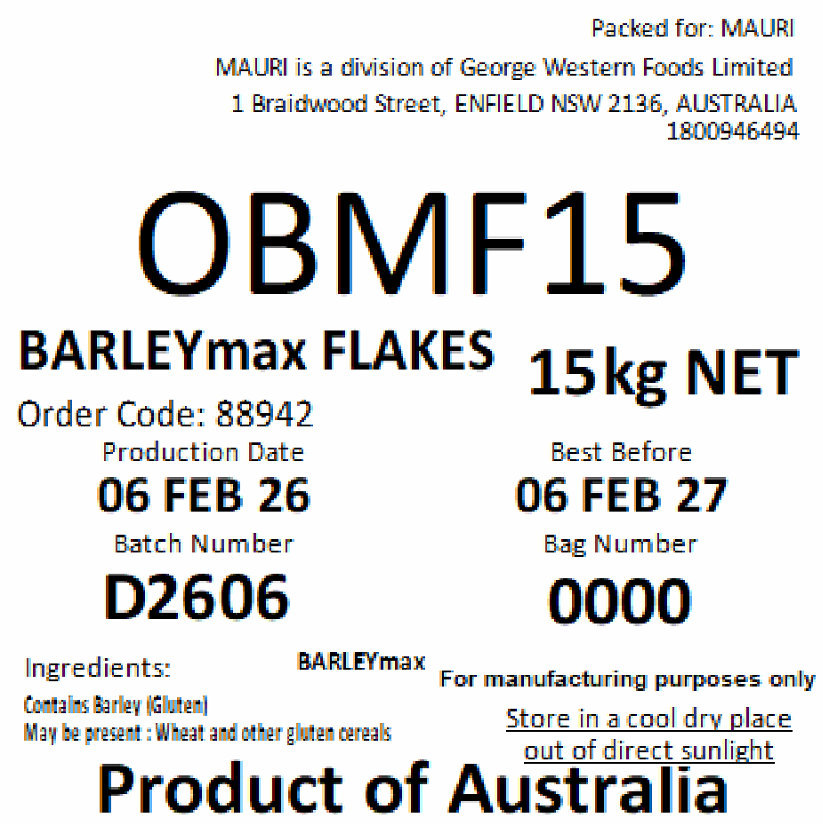 BARLEYMAX Flakes 15kg product image