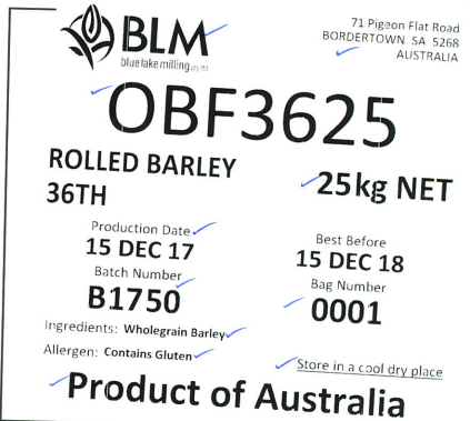 ROLLED BARLEY 500KG product image