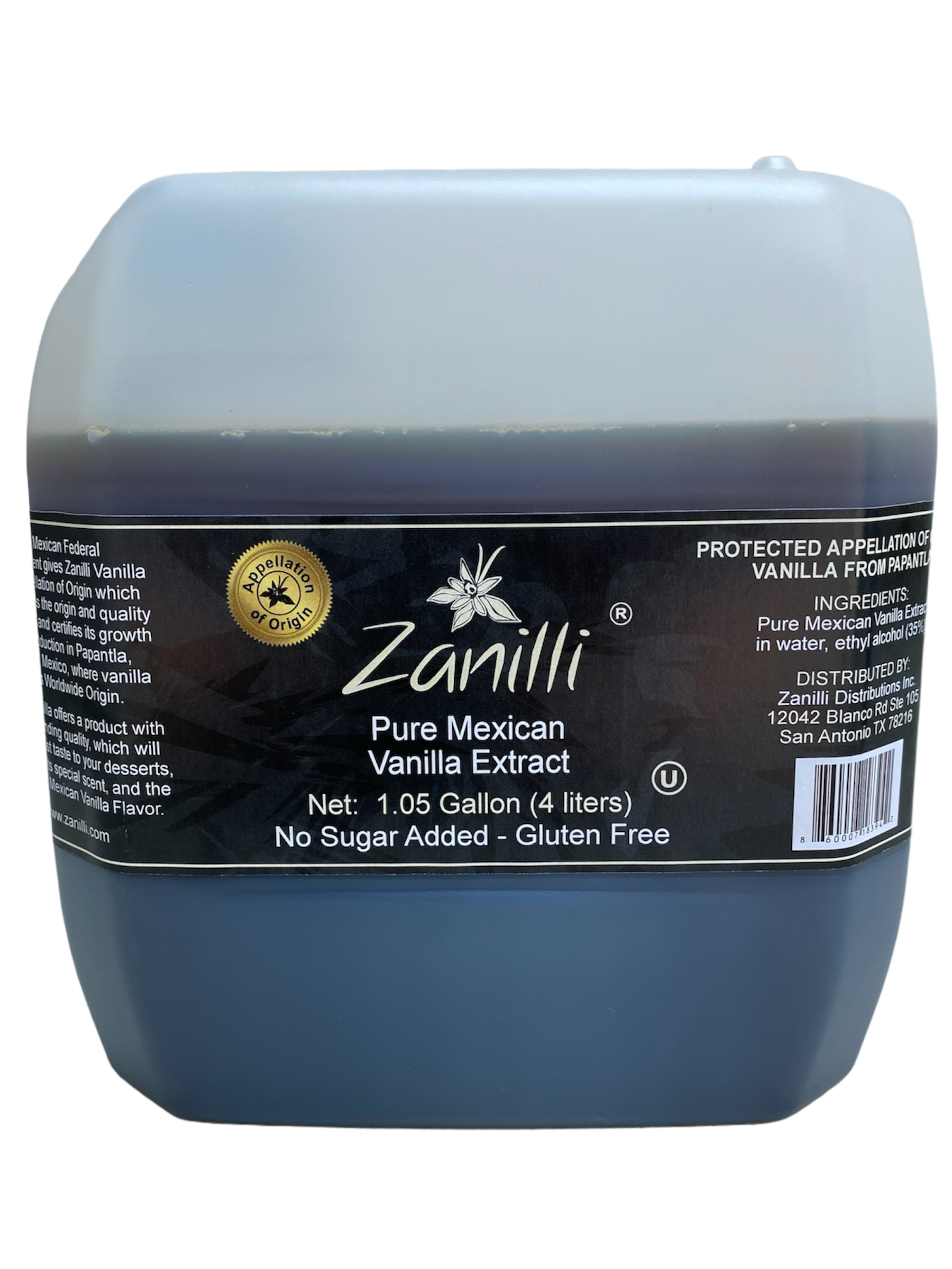 Zanilli Pure Mexican Vanilla Extract 1.05 Gallon (4 Liters) product image