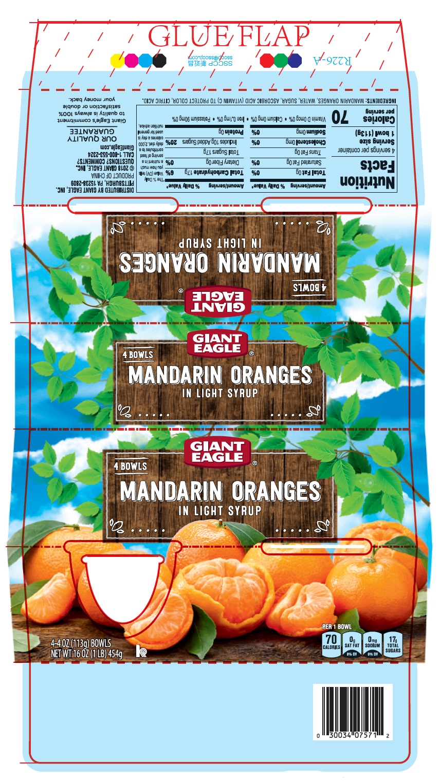 4/4oz Giant Eagle Mandarin Oranges in Light Syrup product image