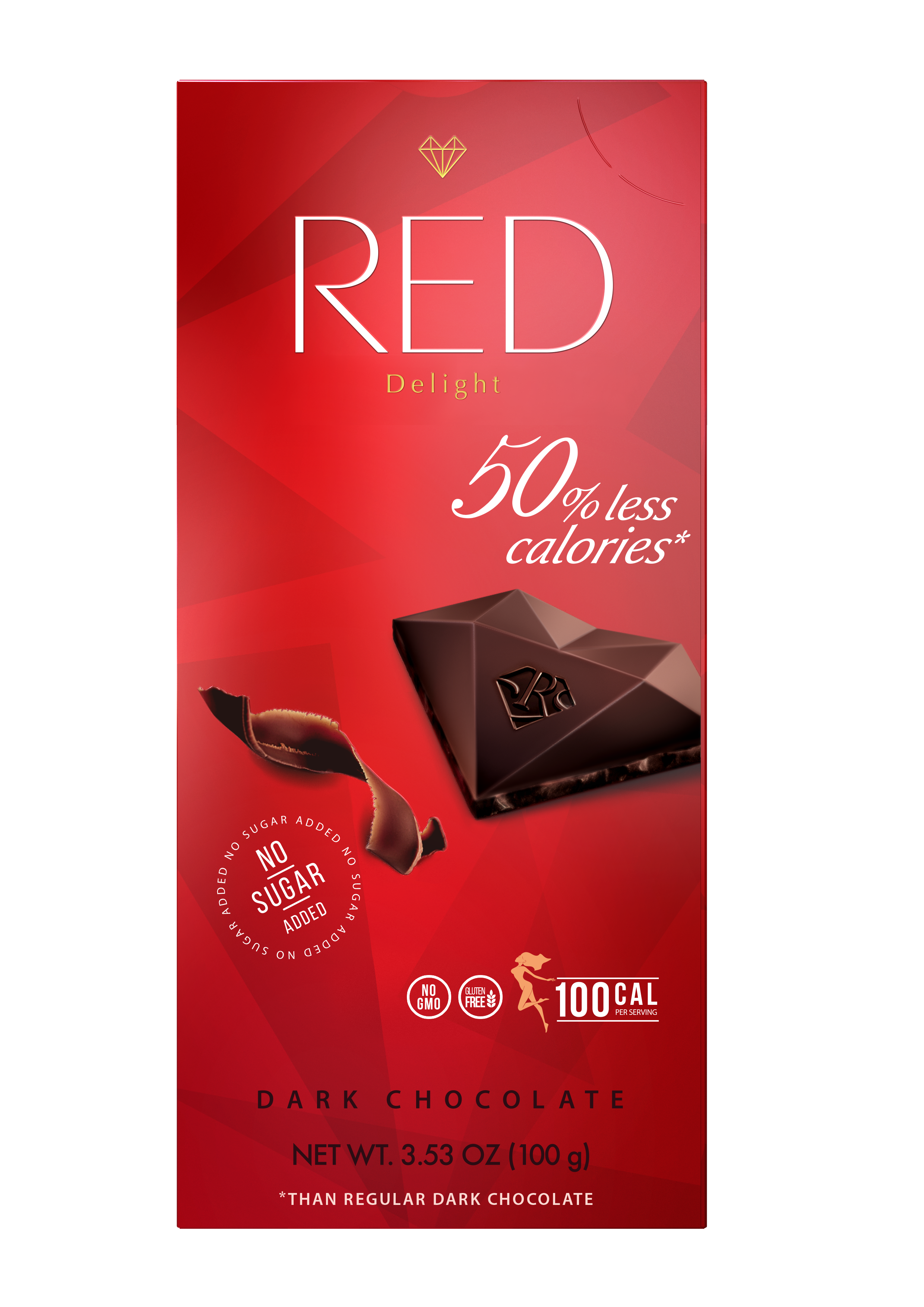 RED Dark chocolate with 50% reduced calories product image