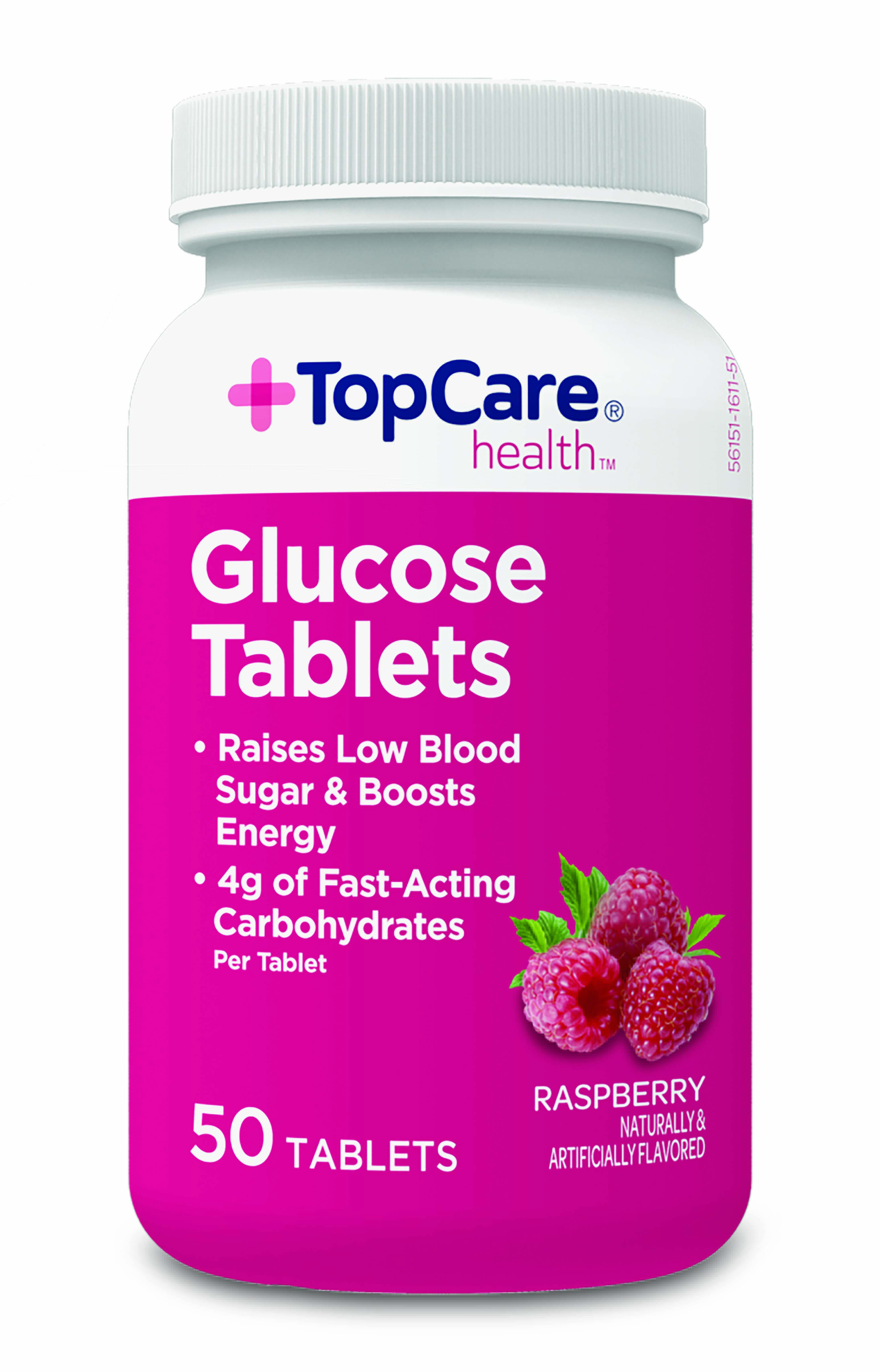TRUEplus Glucose Tablets, 50ct Raspberry product image